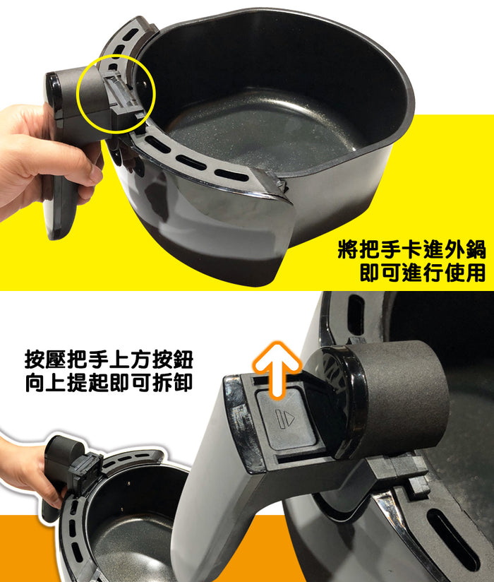 安全安心氣炸鍋RM055 專用外鍋把手(黑白)